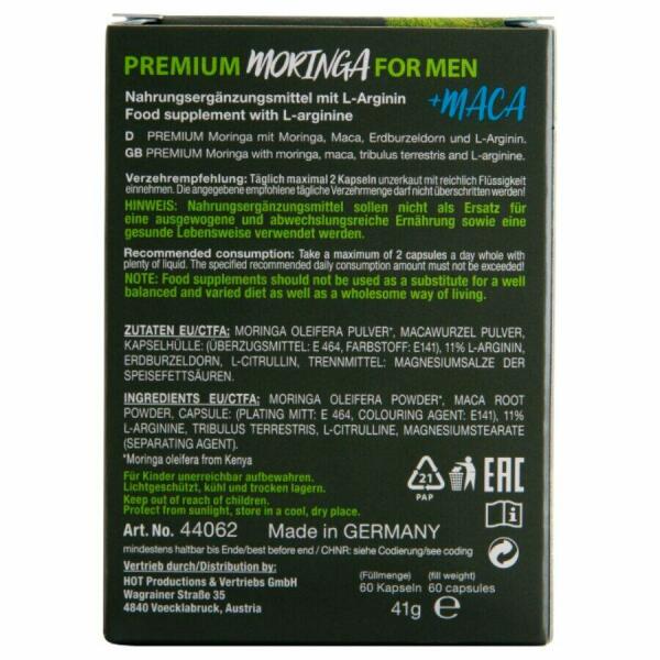 HOT - MORINGA MEN CAPS MAN 60 UNITS