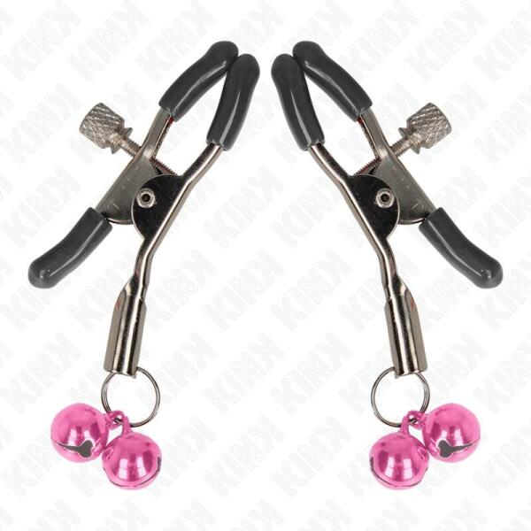 KINK - DOUBLE BELL NIPPLE CLAMP PINK 6 CM