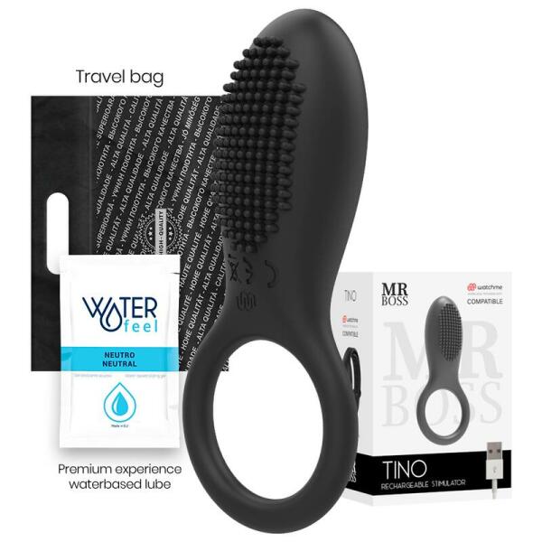 MR BOSS - TINO STIMULATING RING + WATCHME REMOTE CONTROL