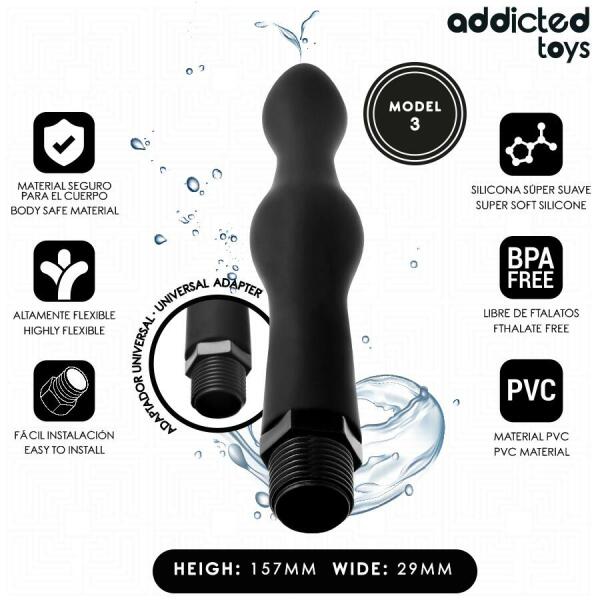 ADDICTED TOYS - ANAL CLEANER WITH UNIVERSAL ADAPTER MODEL 3