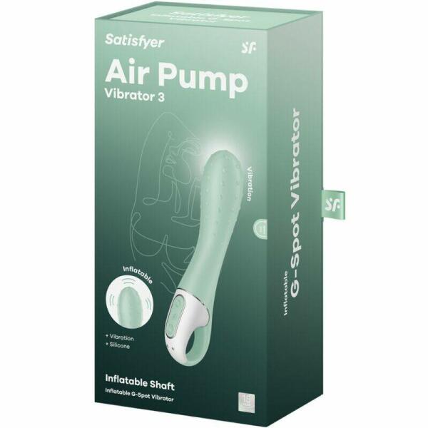 SATISFYER - AIR PUMP VIBRATOR 3 INFLATABLE G POINT MINT