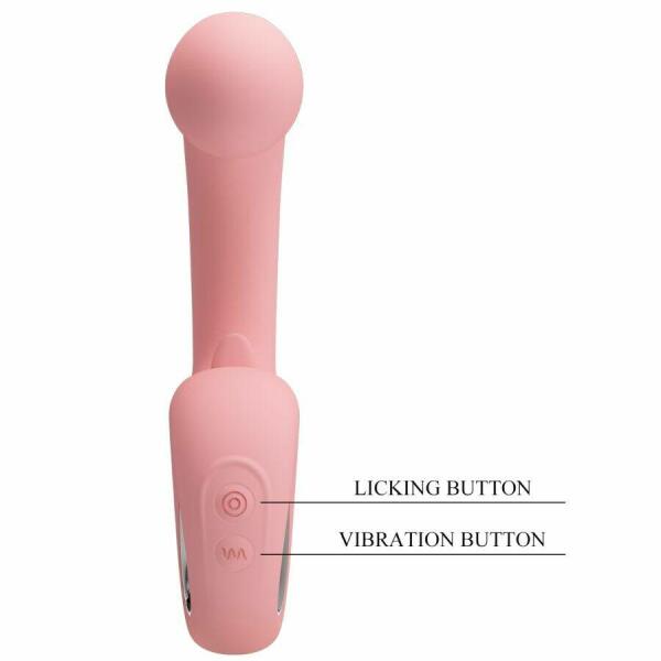 PRETTY LOVE - ERYNNYES G-SPOT VIBRATOR + CLITORIS STIMULATOR 10 VIBRATIONS PINK