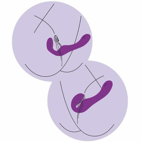 XOCOON - 2 IN 1 STRAPLESS STRAP-ON VIBRATOR WITH REMOTE CONTROL PURPLE