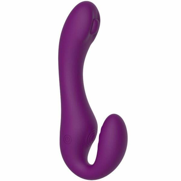XOCOON - 2 IN 1 STRAPLESS STRAP-ON VIBRATOR WITH REMOTE CONTROL PURPLE