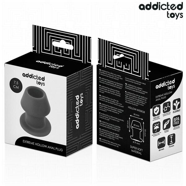 ADDICTED TOYS - EXTREME HOLLOW ANAL PLUG SILICONE SIZE S 7.5 CM