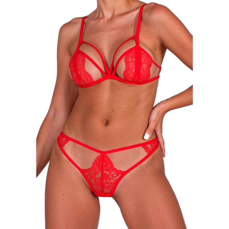 PASSION - ANUVERA BRA + THONG SET FIRE BRICK S/M