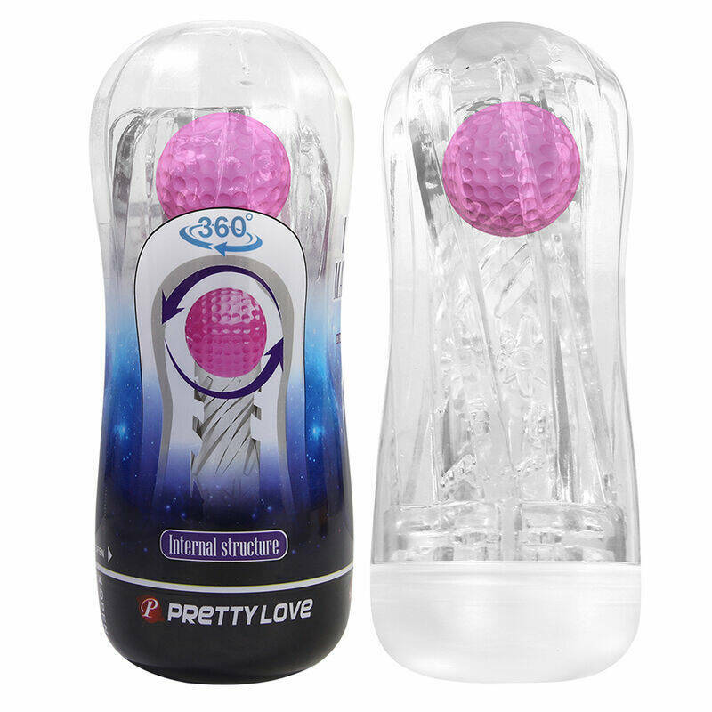 PRETTY LOVE - 360º TEXTURED MASTURBATION CUP CLEAR
