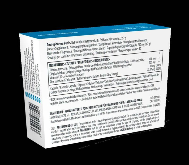 Andropharma Penis – Herbal food supplement for male well-being