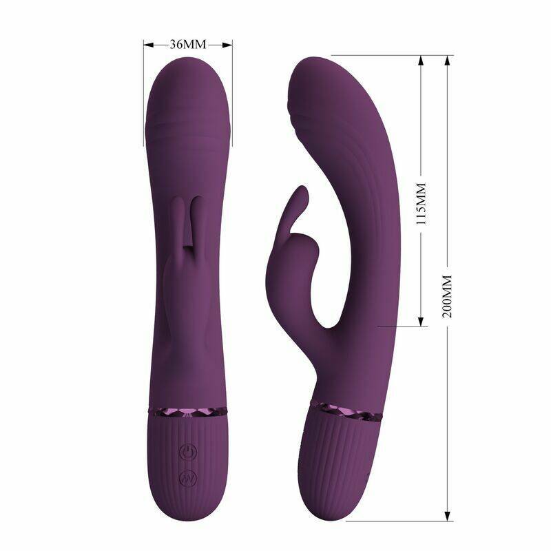 PRETTY LOVE - ROCCO RECHARGEABLE RABBIT VIBRATOR 10 FUNCTIONS PURPLE