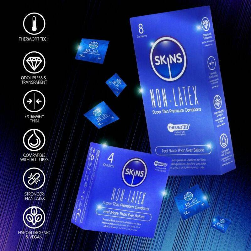 SKINS - LATEX-FREE CONDOMS PACK OF 4