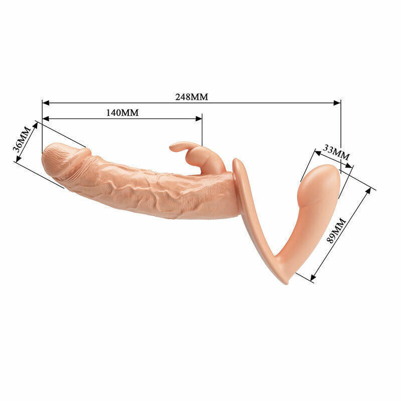 BAILE - CHARLOTTE HOLLOW DOUBLE PENETRATION STRAP-ON FLESH