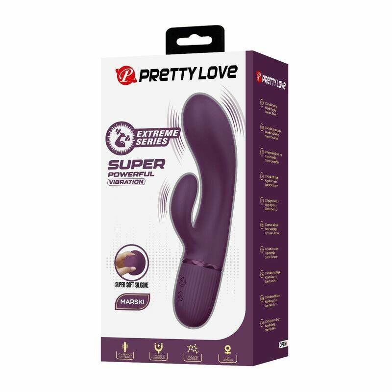 PRETTY LOVE - MARGIE RECHARGEABLE RABBIT VIBRATOR 10 FUNCTIONS PURPLE