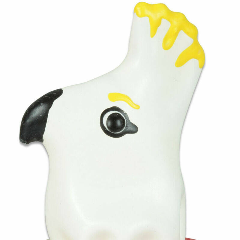 CONDOMERIE - HANDPAINTED NOVELTY CONDOMS PARROT WHITE