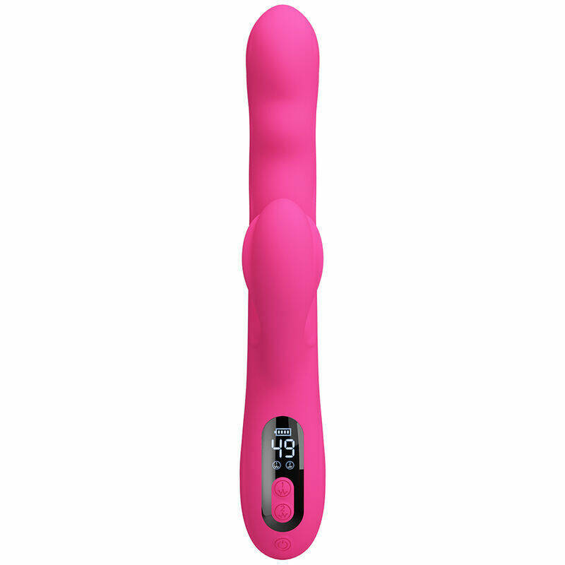 PRETTY LOVE - WINTERS MULTIFUNCTION RABBIT VIBRATOR WITH LED DISPLAY PINK