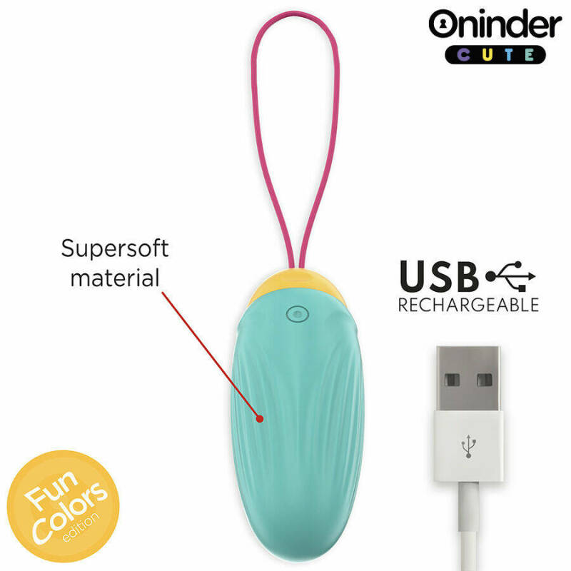 ONINDER CUTE - LOVE PLEASURE VIBRATING EGG - ROTATING SILICONE GEMS - FREE GLOBAL APP