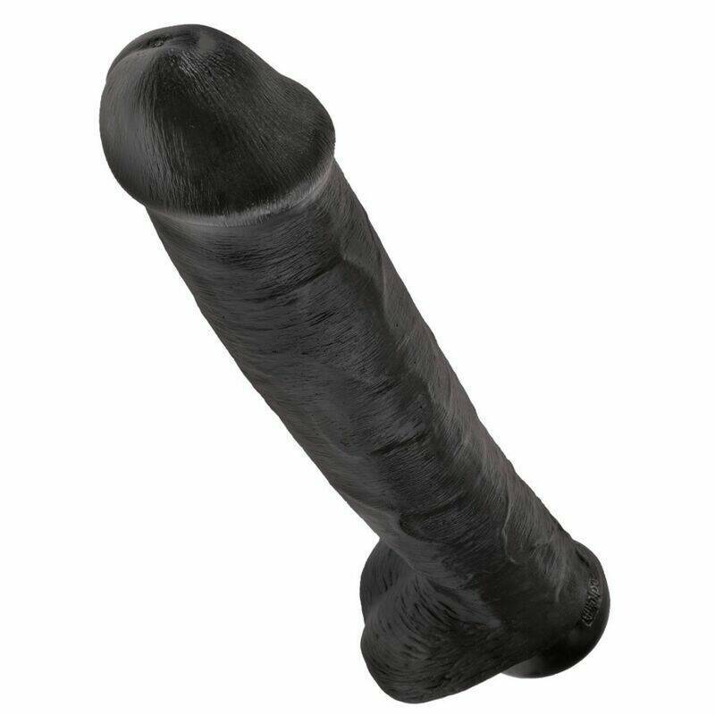 KING COCK - REALISTIC DILDO WITH TESTICLES 38 CM BLACK