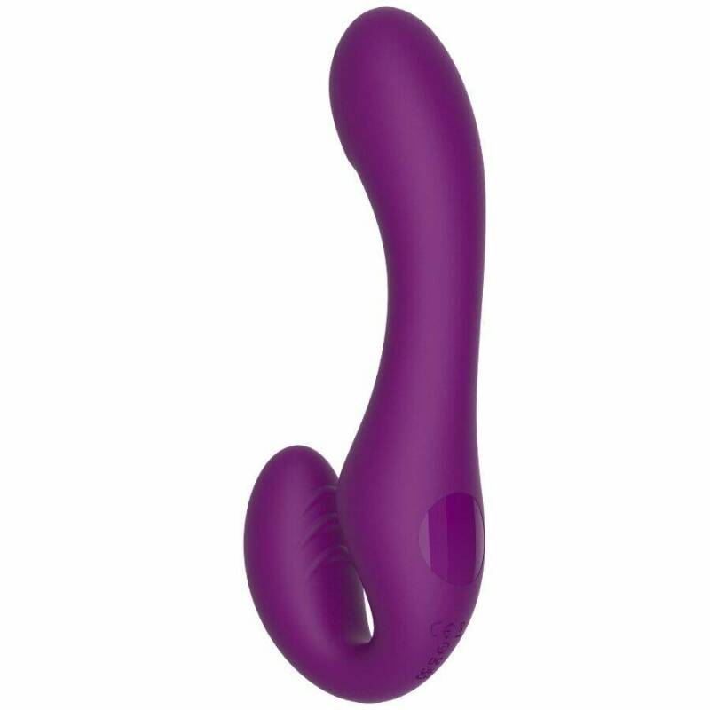 XOCOON - 2 IN 1 STRAPLESS STRAP-ON VIBRATOR WITH REMOTE CONTROL PURPLE