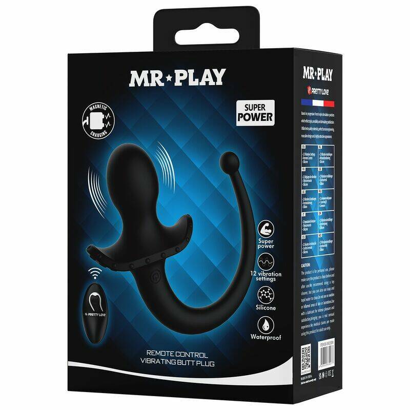 MR PLAY - WIRELESS REMOTE CONTROL ANAL AND PERINEUM VIBRATOR BLACK