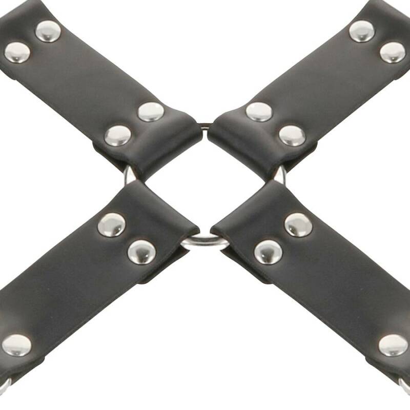 DARKNESS - LEATHER HANDCUFFS FOR FOOT AND HANDS BLACK