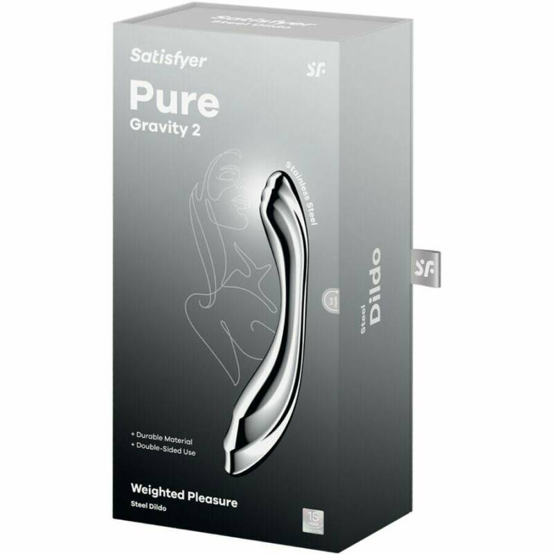 SATISFYER - PURE GRAVITY 2 STAINLESS STEEL DOUBLE-ENDED DILDO