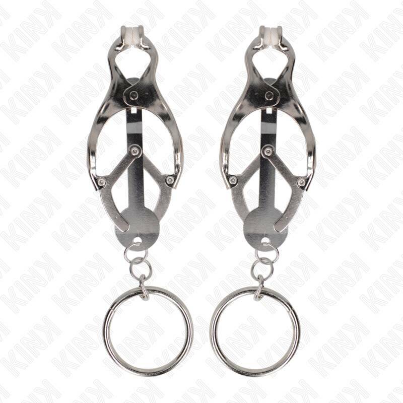 KINK - O-RING JAPANESE CLOVER NIPPLE CLAMPS SILVER