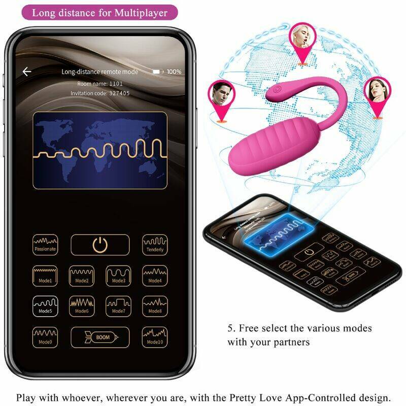 PRETTY LOVE - CATALINA PINK RECHARGEABLE VIBRATING EGG FREE APP