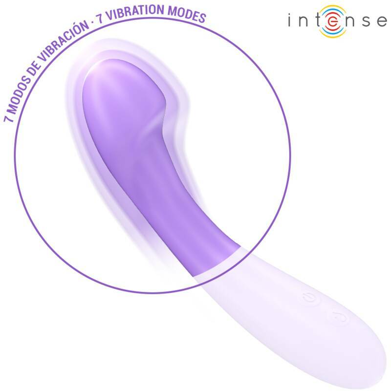 INTENSE - BECKY VIBRATOR 19 CM HEATABLE 7 VIBRATIONS PURPLE