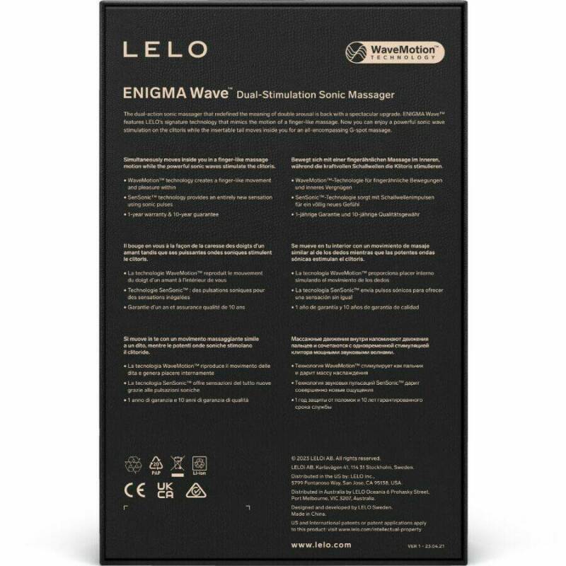 LELO - ENIGMA WAVE TRIPLE VIBRATION MASSAGER CYBER PURPLE