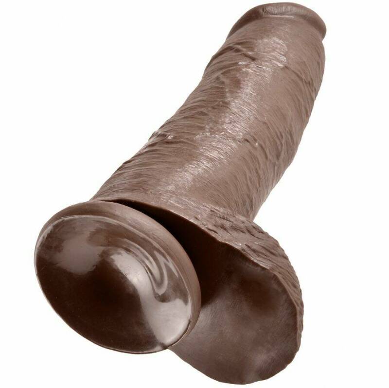KING COCK - DILDO BROWN WITH BALLS 30.48 CM