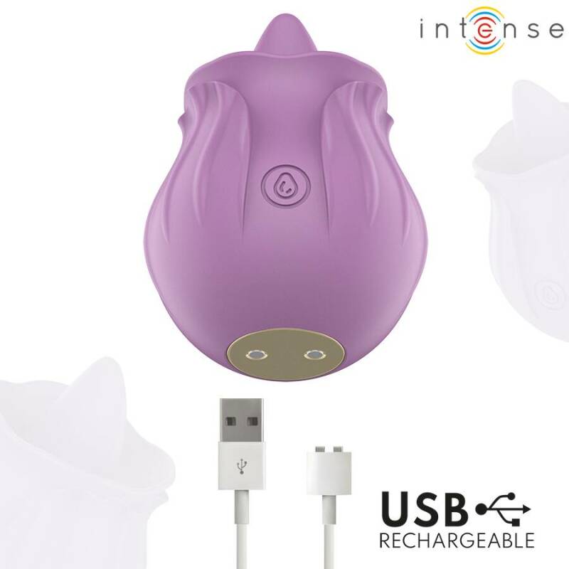 INTENSE - AZALEA FLOWER CLIT STIMULATING 10 VIBRATIONS PURPLE