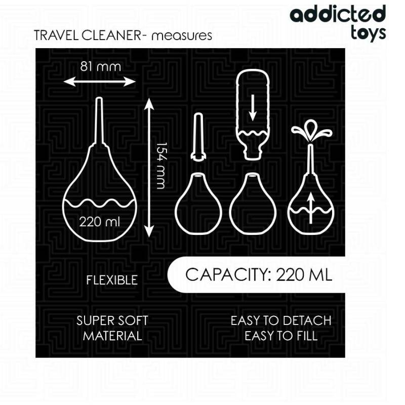 ADDICTED TOYS - TRAVEL ANAL CLEANER SIZE L 220 ML