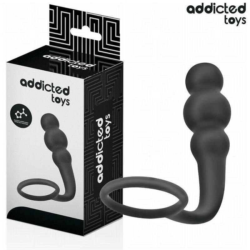 ADDICTED TOYS - ANAL PLUG WITH RING SILICONE MODEL 1