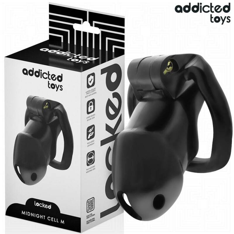 ADDICTED TOYS LOCKED - MINDNIGHT CELL PENIS CAGE SIZE M