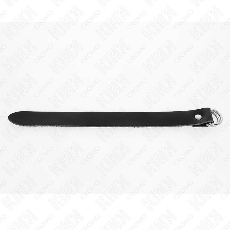 KINK - LEATHER PENIS RING WITH PRESSURE CLOSURE 22 X 2 CM