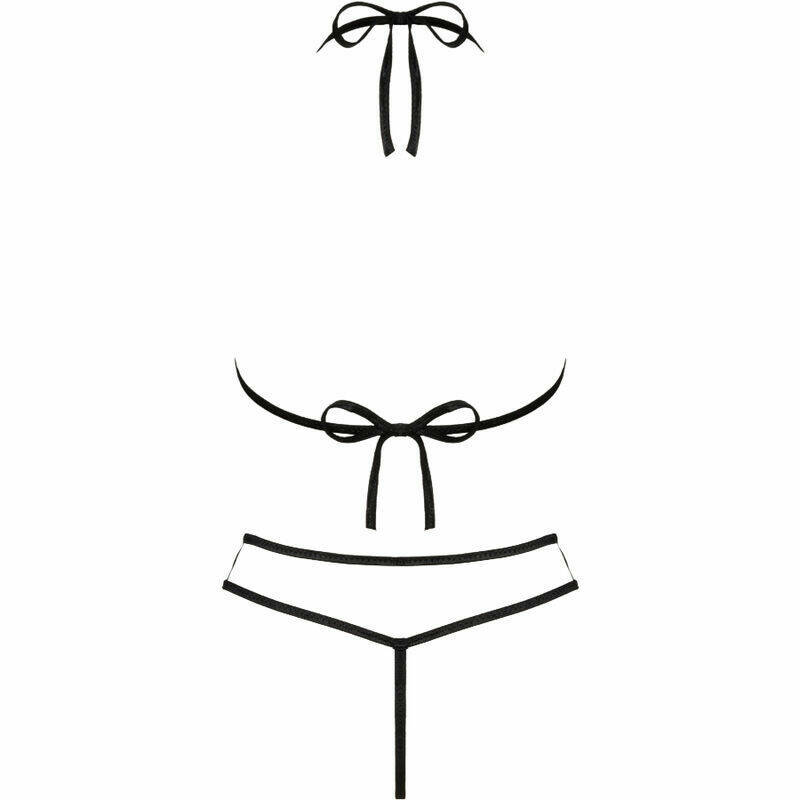 LIVCO CORSETTI FASHION - JIMENA LC 20216 BRA + THONG BLACK ONE SIZE