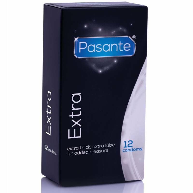 PASANTE - EXTRA EXTRA THICK CONDOMS WITH ADDITIONAL LUBRICATION 12 PACK