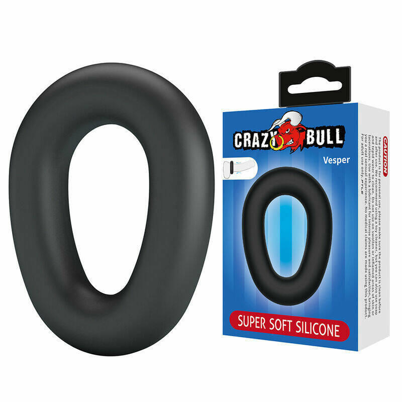 CRAZY BULL - VESPER SUPER SOFT SILICONE COCK RING BLACK