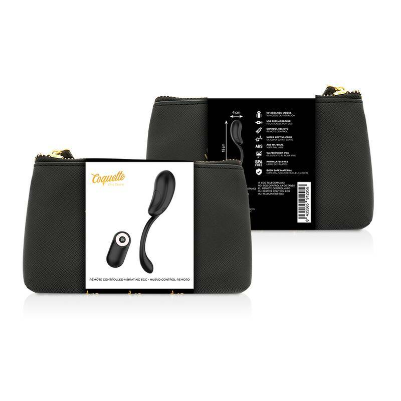 COQUETTE CHIC DESIRE - VIBRATING EGG REMOTE CONTROL RECHARGEABLE BLACK/ GOLD