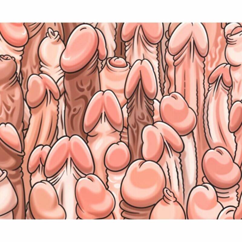 DIABLO PICANTE - COLOR MOUSE PAD WITH PENISES DESIGN