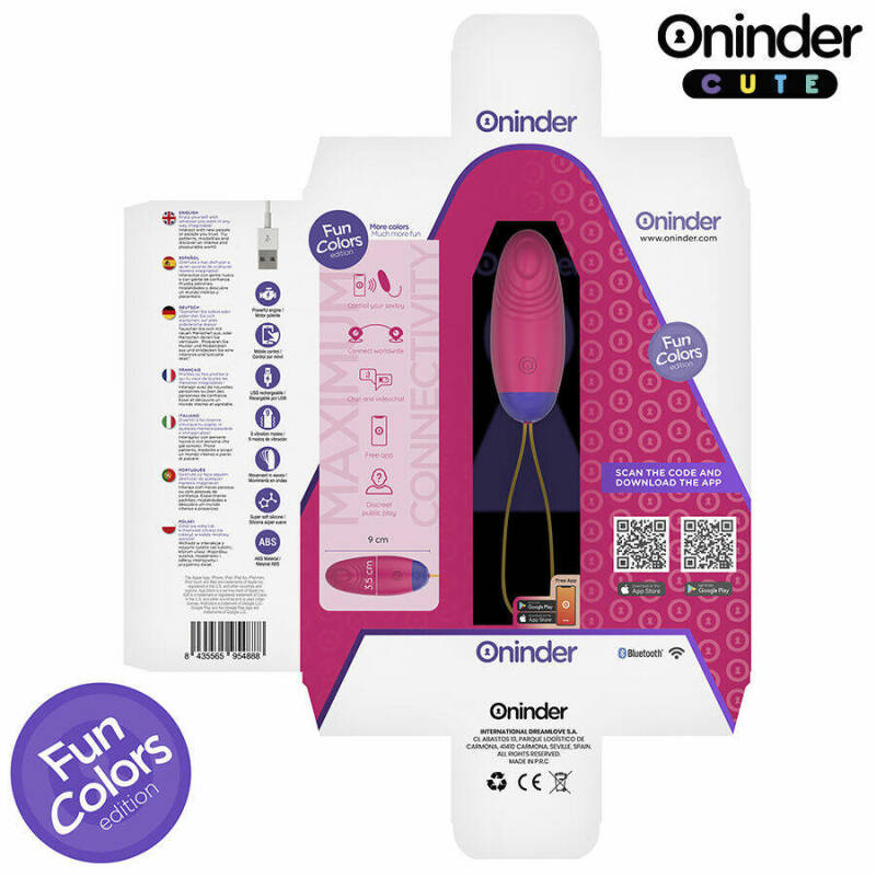 ONINDER CUTE - LOVE PLEASURE VIBRO-WAVE TAPPING SILICONE EGG - FREE GLOBAL APP