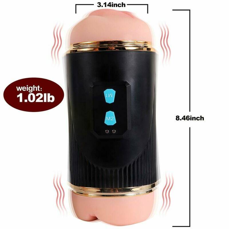 SHEQU - KAY DOUBLE MASTURBATOR WITH DUAL MOUTH AND VAGINA VIBRATION