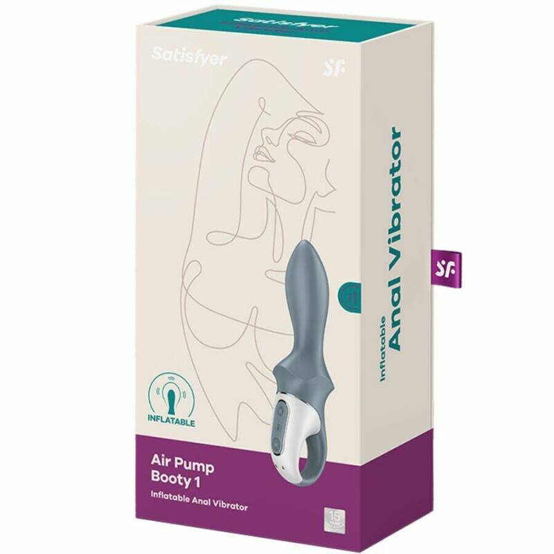 SATISFYER - AIR PUMP BOOTY 1 ANAL INFLATABLE VIBRATOR GREY