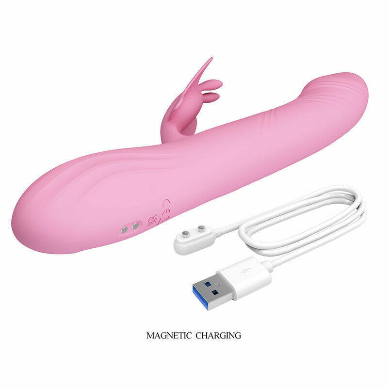 PRETTY LOVE - BELLA RABBIT VIBRATOR WITH BUTTERFLY STIMULATION AND LED PINK