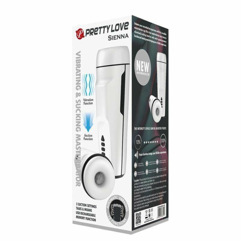 PRETTY LOVE - SIENNA VIBRATING MALE MASTURBATOR WITH VOICE AND SUCTION