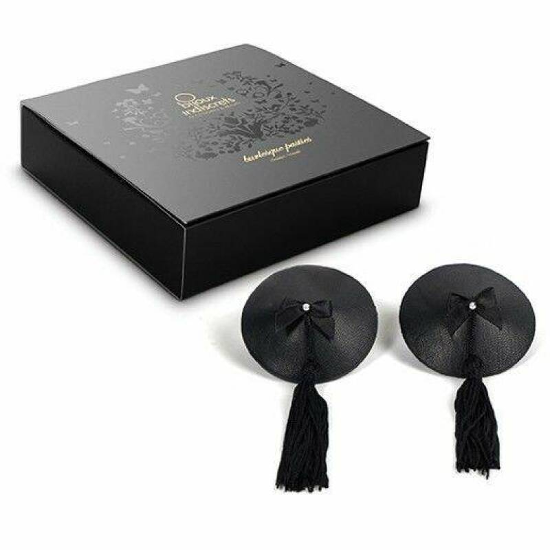 BIJOUX INDISCRETS - BURLESQUE BLACK NIPPLE COVERS