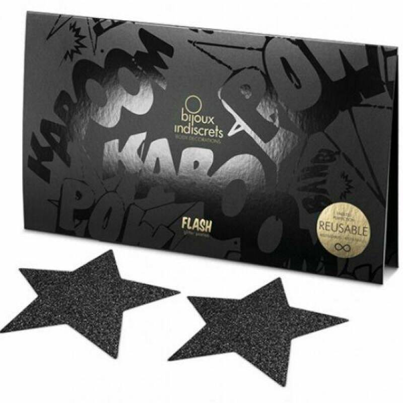 BIJOUX INDISCRETS - FLASH BLACK STAR NIPPLE CAPS