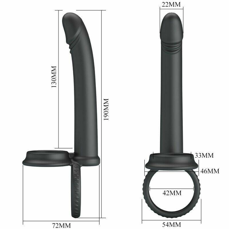 PRETTY LOVE - DILLION DOUBLE PENETRATION DOUBLE COCK RING BLACK