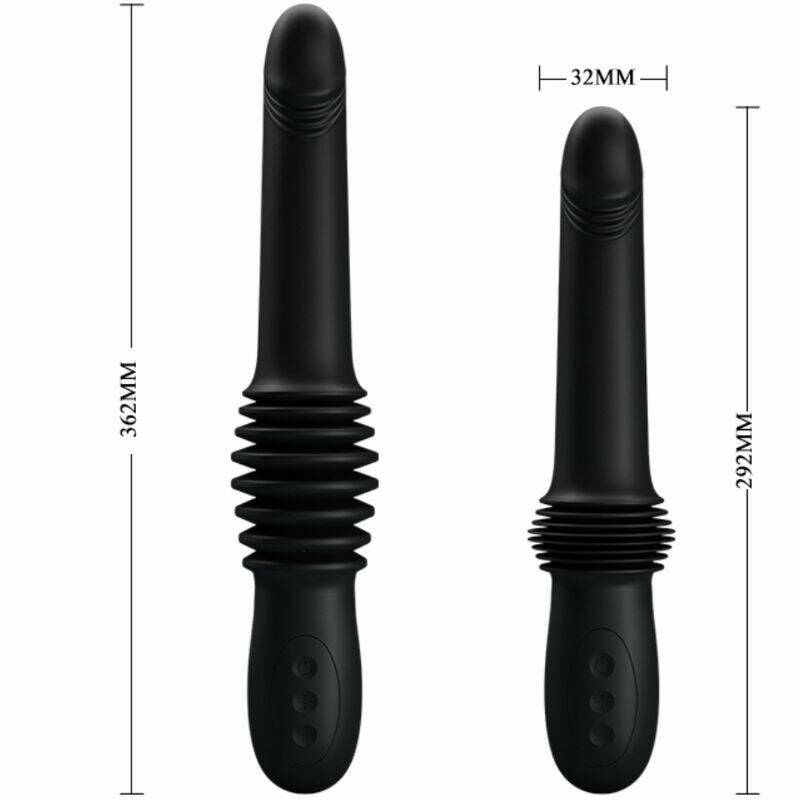 PRETTY LOVE - PAZUZU VIBRATOR 3 THRUST MODES BLACK