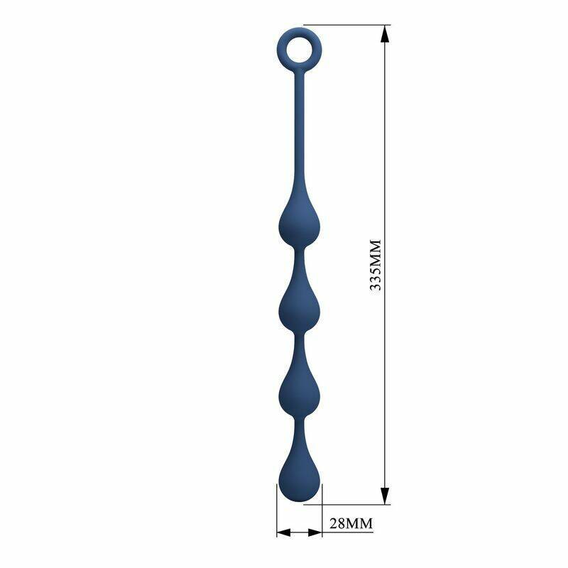 MR PLAY - BLUE SILICONE ANAL BEADS SIZE M 33 CM