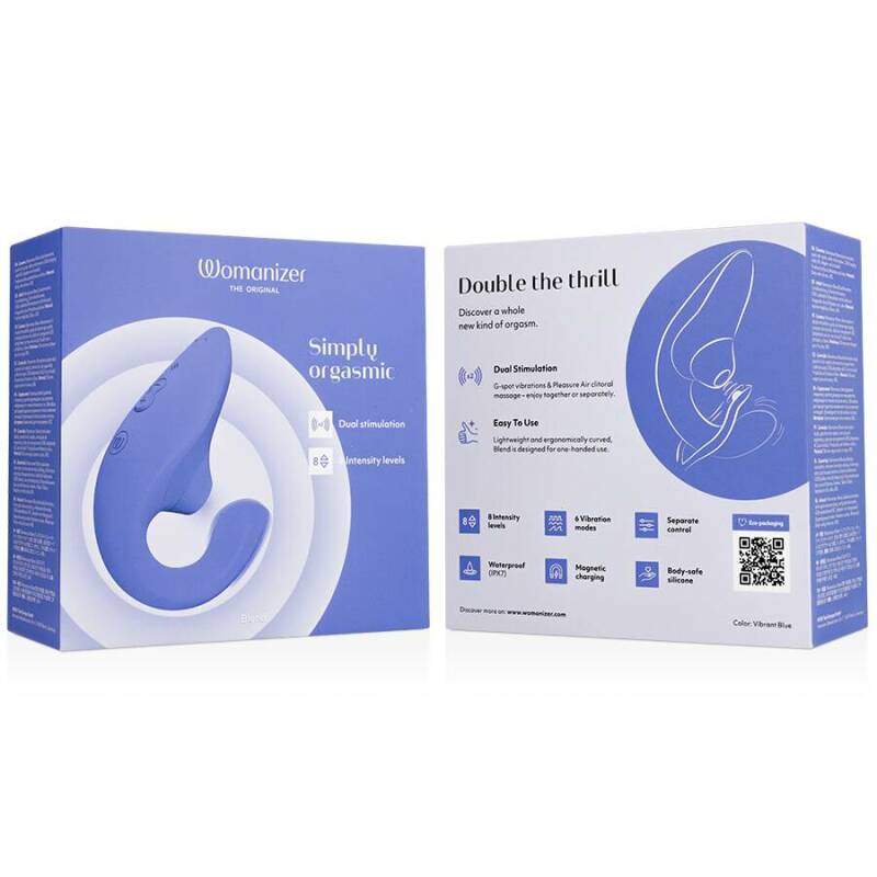 WOMANIZER - BLEND RABBIT VIBRATOR STIMULATOR VIBRANT BLUE
